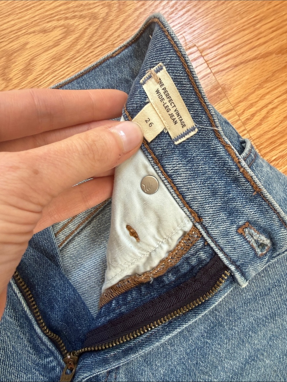 Madewell Perfect Vintage Wide-Leg Jeans Heathcote Wash (26) - Picture 6 of 10